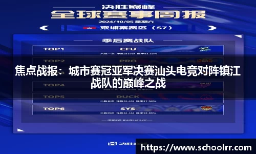 焦点战报：城市赛冠亚军决赛汕头电竞对阵镇江战队的巅峰之战